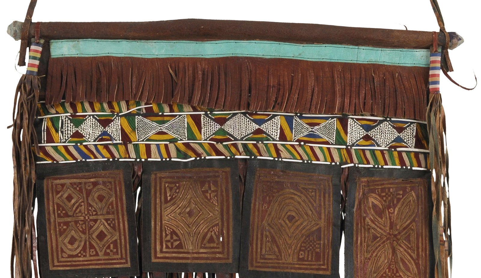 Pannello decorativo per tende in pelle Tuareg African Niger Sahara Peul - Tribalgh