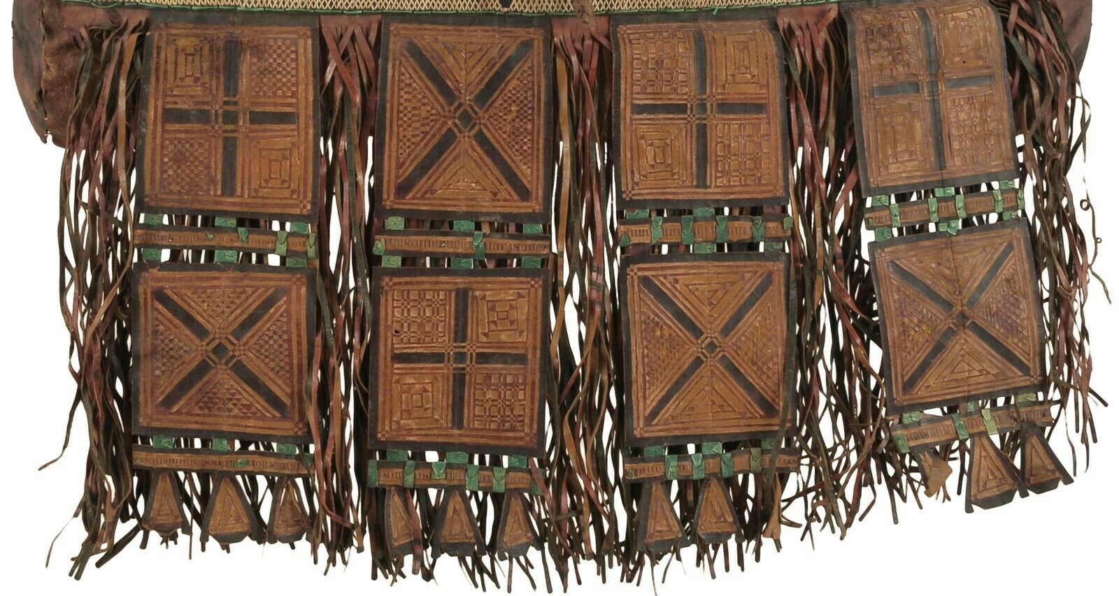 Old African Tuareg leather camel horse bag from Niger Peul Fulani Sahara art - Tribalgh