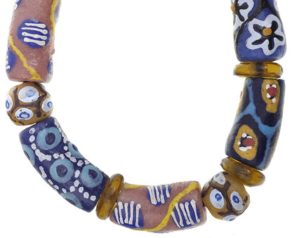 Krobo recycelte Glasperlen Afrikanische Pulverglas-Handelsperlen Ghana Armband neu - Tribalgh