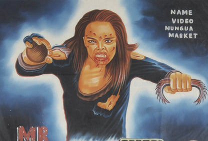 Poster del cinema del film Ghana Pittura a olio Folk outsider Arte pittura a mano MR VAMPIRE 3 - Tribalgh