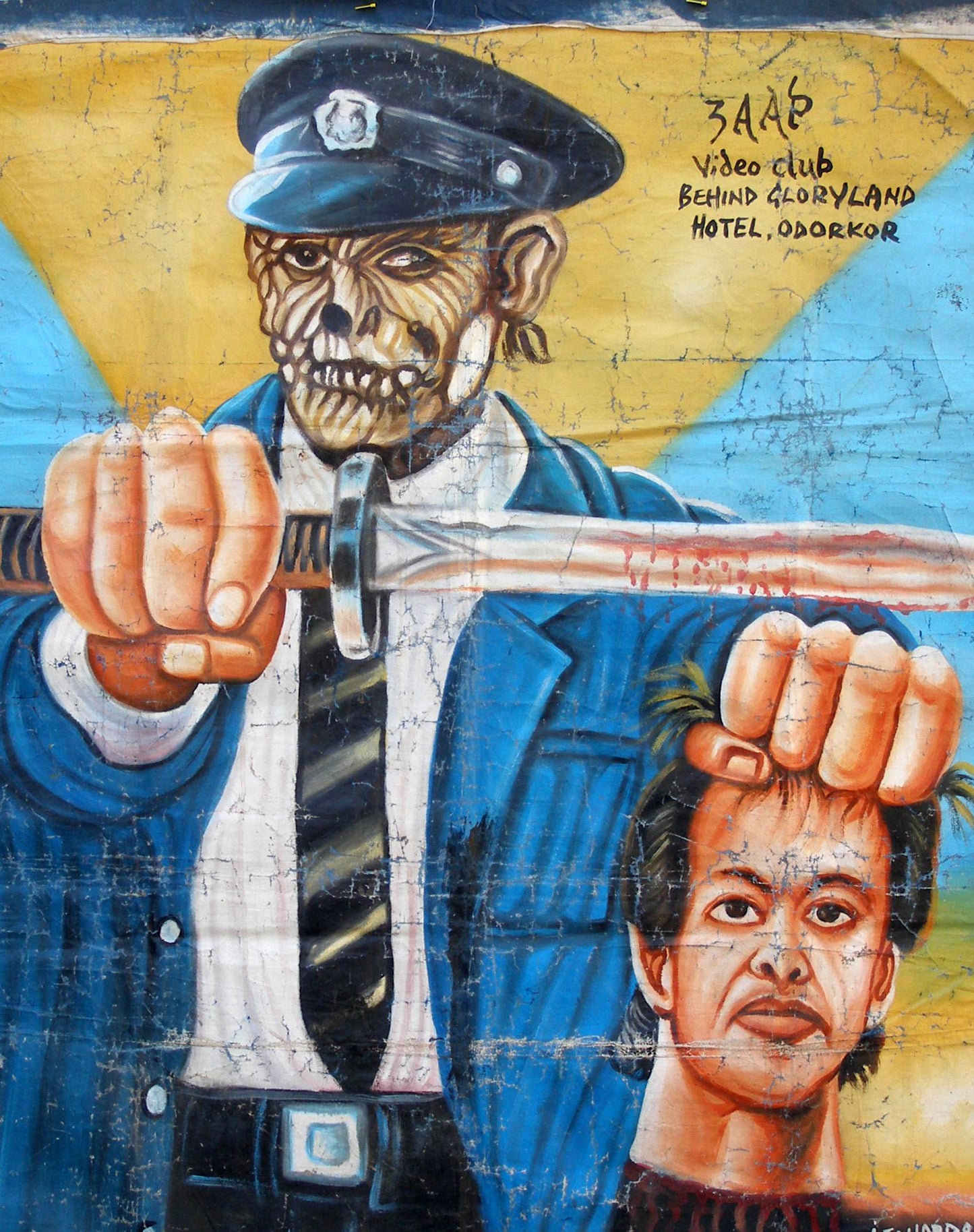 Ghana Filmplakat MANIAC COP 3 Ghanaische afrikanische Kunst SD-14571