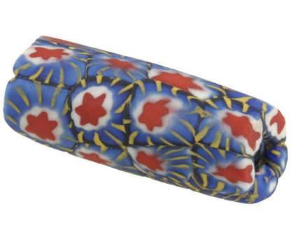 Afrikanische Handelsperle antike Millefiori Venezianisches Glas großes Murano-Mosaik selten - Tribalgh