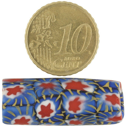 Afrikanische Handelsperle antike Millefiori Venezianisches Glas großes Murano-Mosaik selten - Tribalgh
