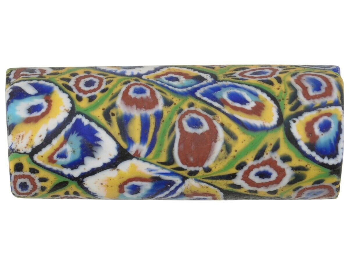 Antike afrikanische Handelsperle Millefiori Venezianisches Mosaikglas - Tribalgh