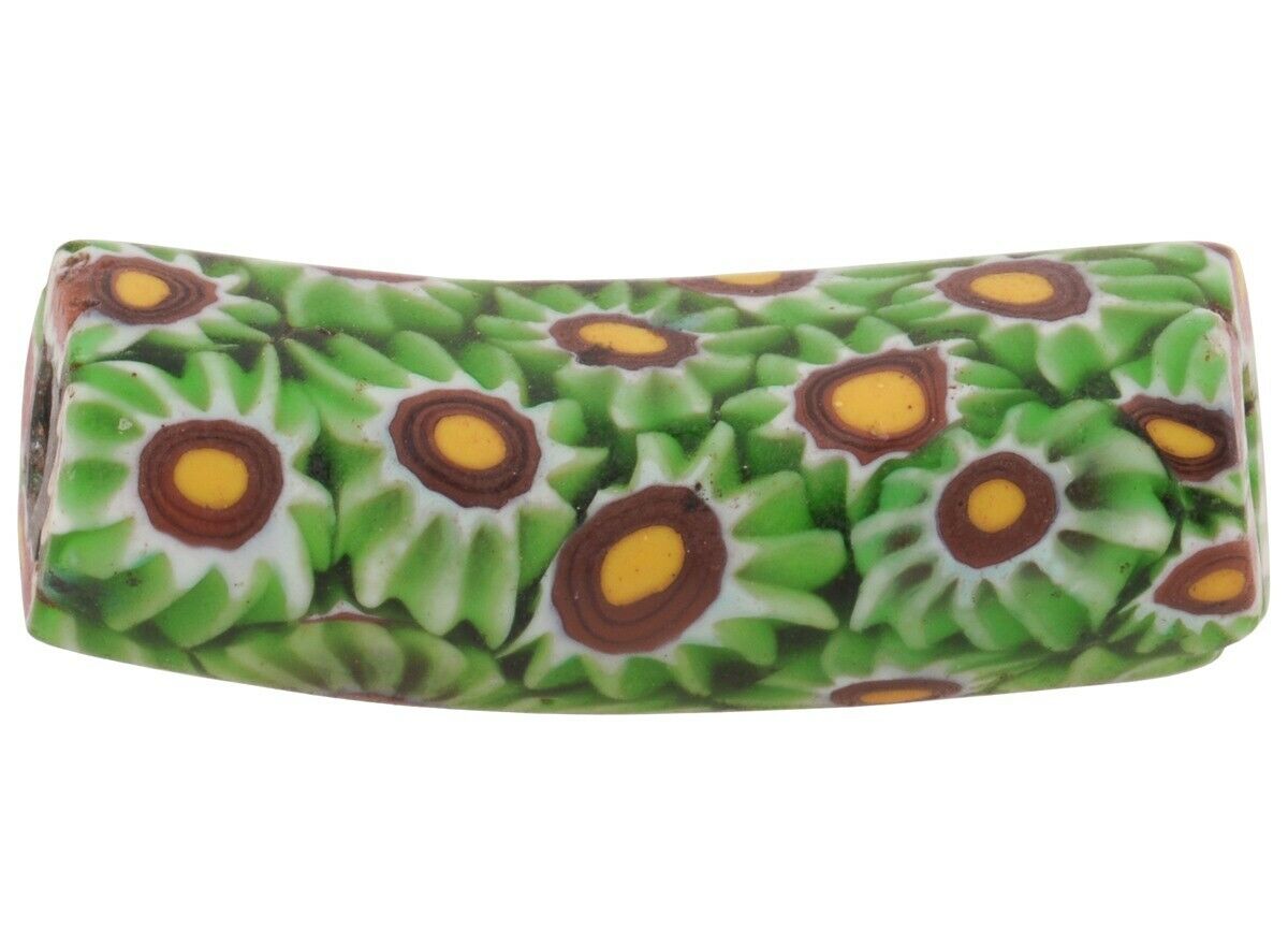 African trade bead Venetian Millefiori glass elbow - Tribalgh