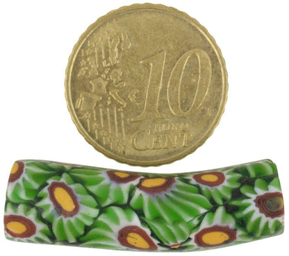 Afrikanischer Handelsperlen-Ellenbogen aus venezianischem Millefiori-Glas – Tribalgh