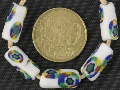 Alte afrikanische Handelsperlen Millefiori venezianisches Glas - Tribalgh