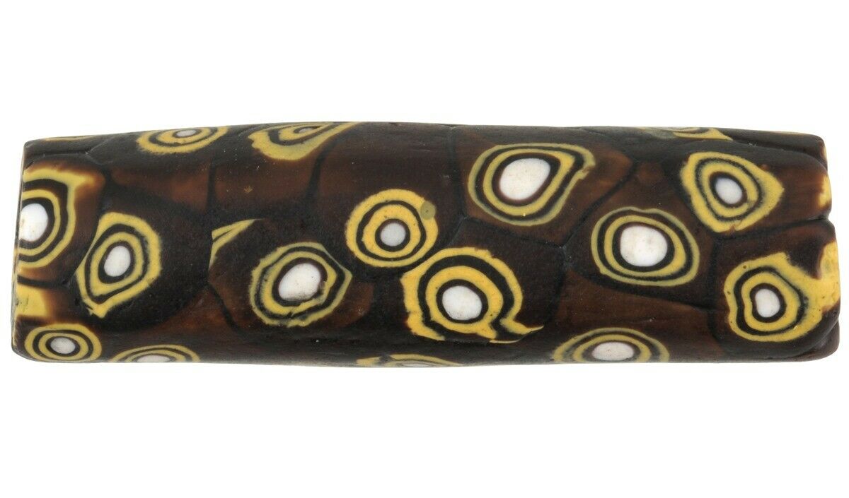 Rare African trade antique bead Venetian millefiori glass large Murano mosaic - Tribalgh