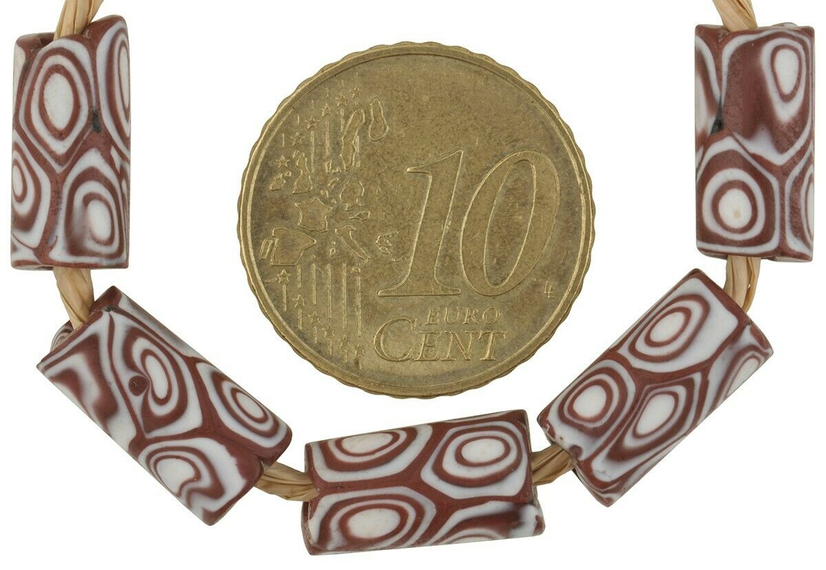 Antique African trade beads millefiori Venetian glass Murano mosaic - Tribalgh