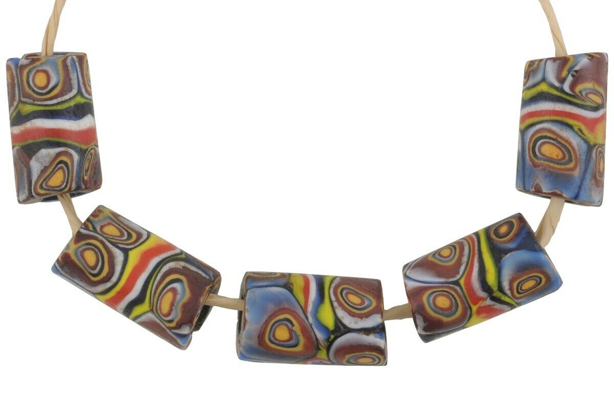 Old African trade beads antique millefiori Venetian glass - Tribalgh