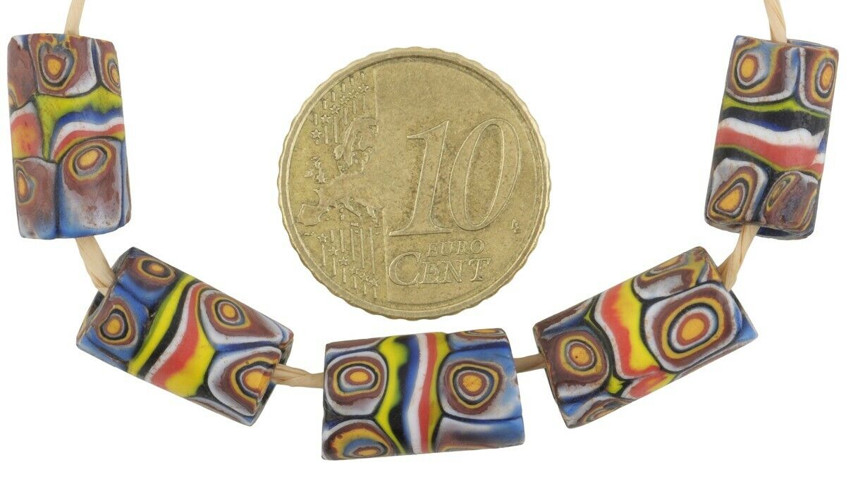 Old African trade beads antique millefiori Venetian glass - Tribalgh