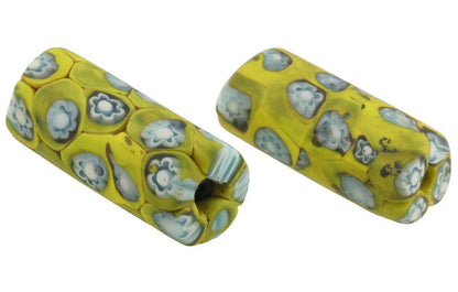 Antike Millefiori-Perlen aus venezianischem Mosaikglas, afrikanischer Handel, Ghana – Tribalgh