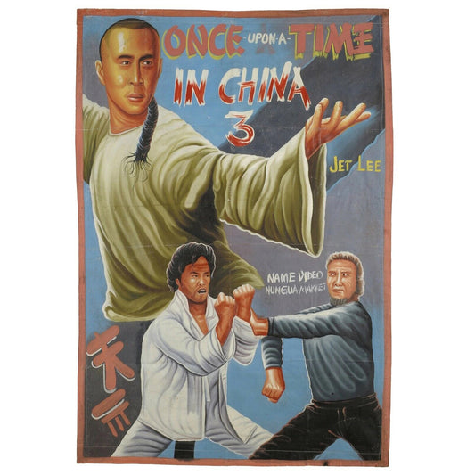 Ghana Movie Cinema Poster African Art Hand Painting ÉRASE UNA VEZ EN CHINA 3 - Tribalgh