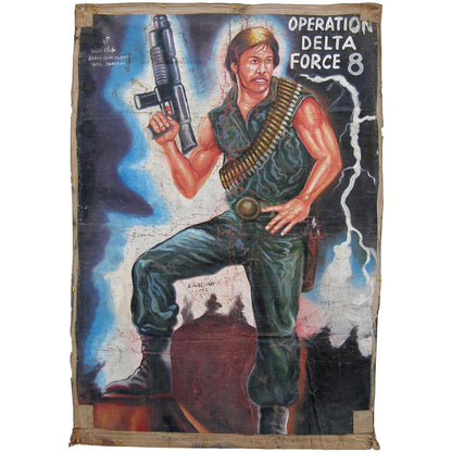 Operation delta force 8 movie poster hand painted in Ghana West Africa