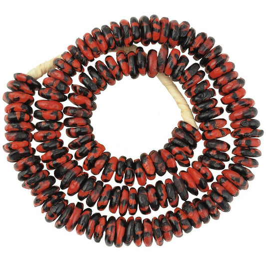 African recycled seed beads disks Krobo Ghana handmade - Tribalgh
