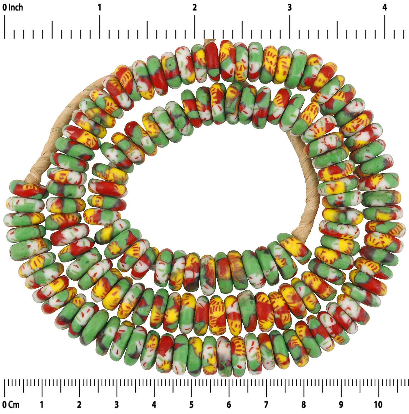 Afrikanische recycelte Perlen handgemachte zeremonielle Halskette Ghana - Tribalgh