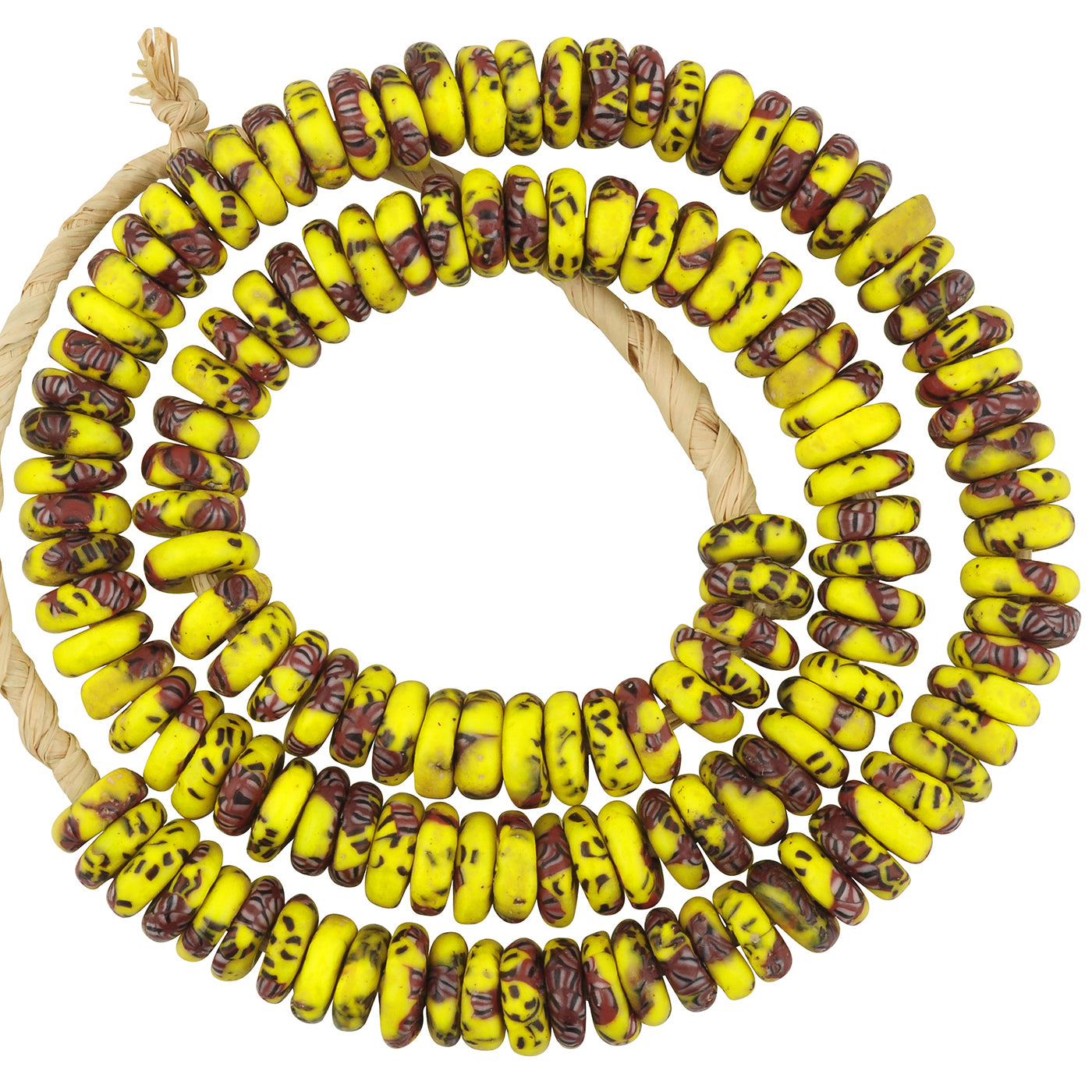 African Trade Beads: Recycled Fused Ghana Glass Beads - 21" Strand