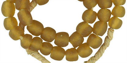African trade beads recycled glass powder Krobo ethnic Ghana necklace - Tribalgh