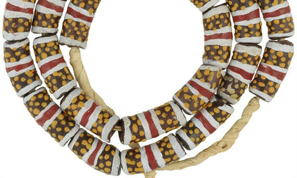 Recycelte Perlen Pulverglas Afrikanische Halskette Krobo ethnische Ghana - Tribalgh