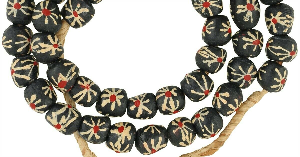 African beads recycled glass powder handmade tribalgh jewelry Ghana - Tribalgh