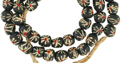 Afrikanische Perlen recyceltes Glaspulver handgefertigter Tribalgh-Schmuck Ghana - Tribalgh