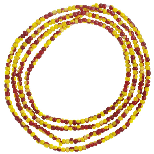 Translucent Amber Ghana Glass Seed Beads (2mm)Default Title