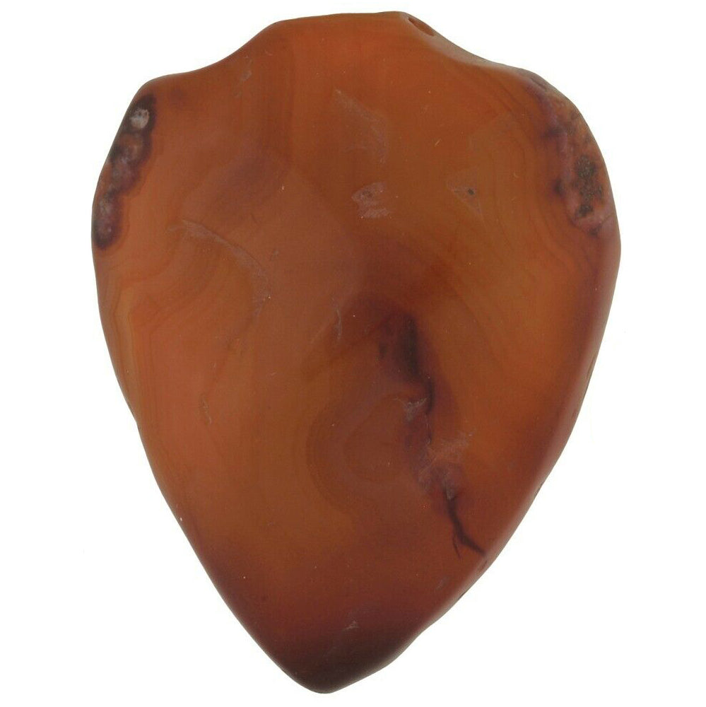 Enorme perla di commercio africano vecchia corniola Agata pietra ciondolo cuore gioielli Ghana - Tribalgh
