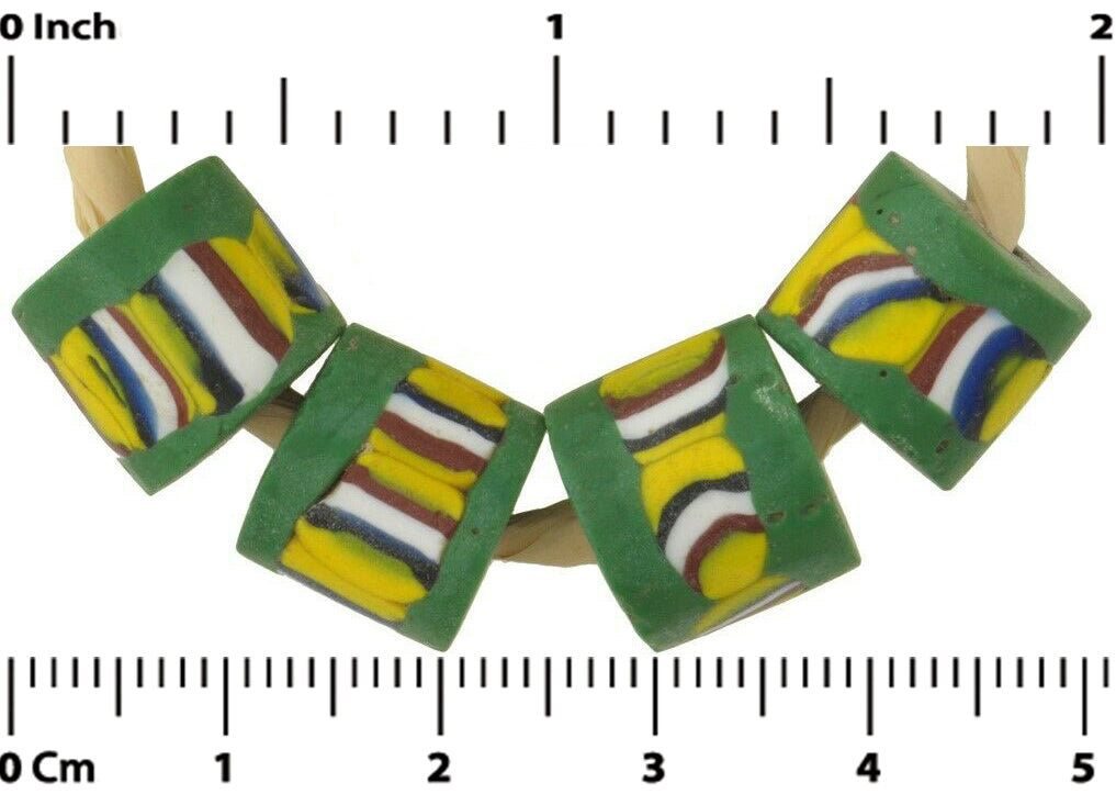 Старинные бусы из венецианского стекла, старая мозаика миллефиори из Мурано, Африка, Гана - Tribalgh