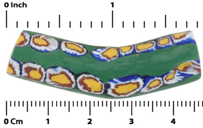 Perla del commercio africano vecchio gomito Millefiori perle di vetro veneziano raro mosaico grande - Tribalgh