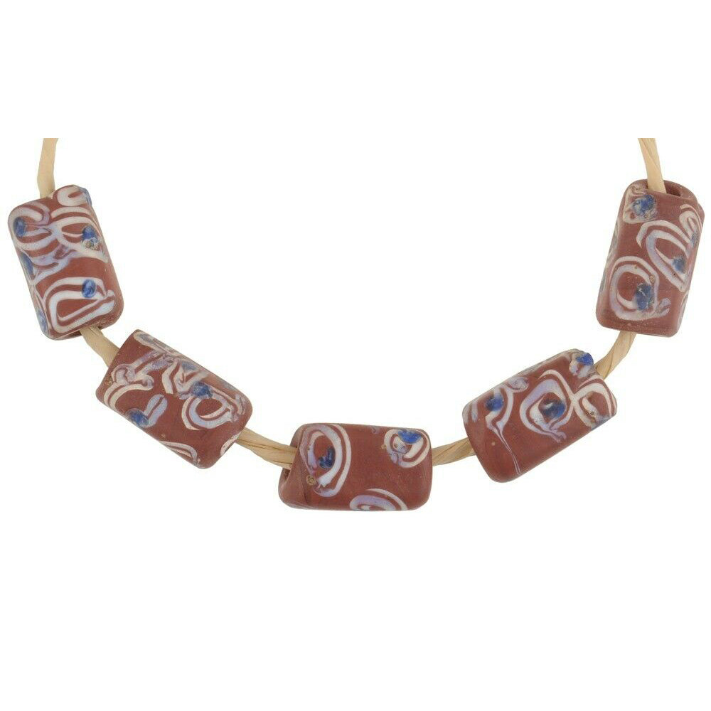 Antike rechteckige Auge ausgefallene venezianische Lampwork-Glas-Handelsperlen