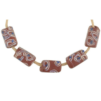 Antike rechteckige Auge ausgefallene venezianische Lampwork-Glas-Handelsperlen