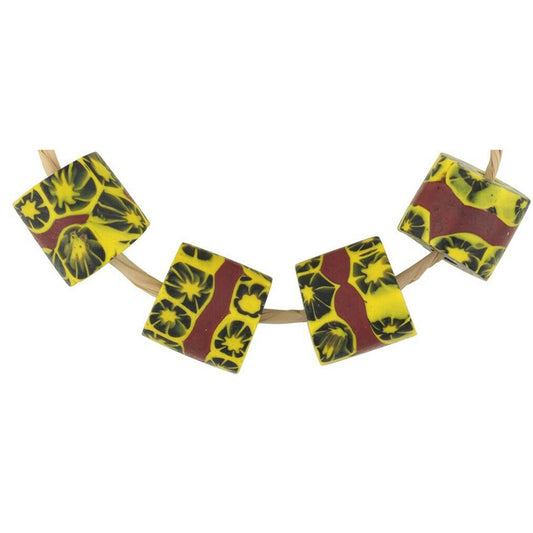 Αφρικανικές εμπορικές χάντρες παλιές βενετσιάνικες γυάλινες χάντρες Millefiori μωσαϊκό Murano - Tribalgh