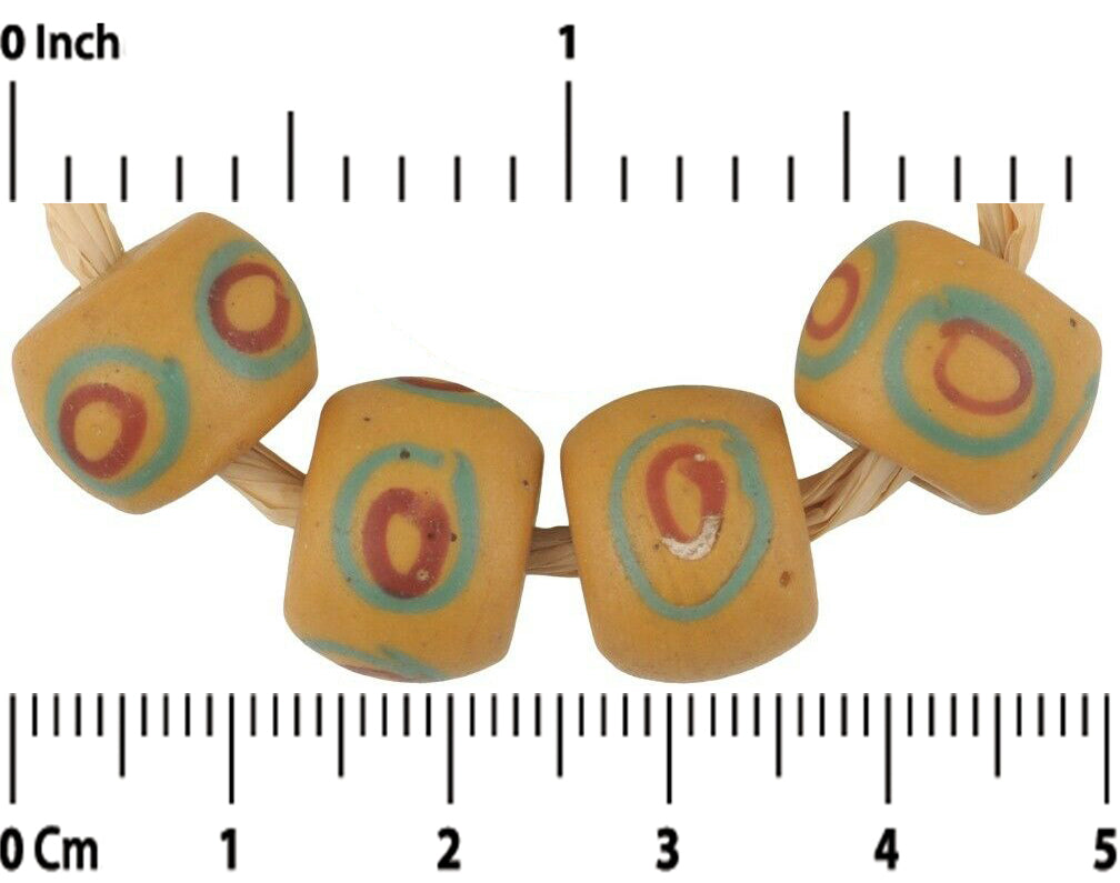 Старинные африканские бусы антикварные глазные венецианские стеклянные бусины Fancy Ghana trade - Tribalgh