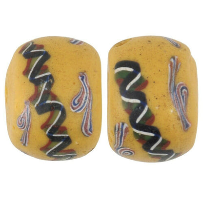 Rare African Trade Beads Fancy Old Venetian Glass Beads Murrine Wound Lampwork - alternate view