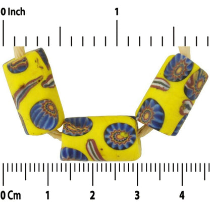 Rare African trade beads old millefiori Venetian glass beads Murano mosaic Ghana - Tribalgh