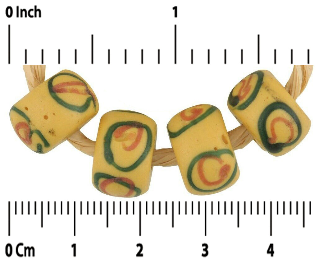 Old Venetian glass beads antique wound lampwork African trade - Tribalgh