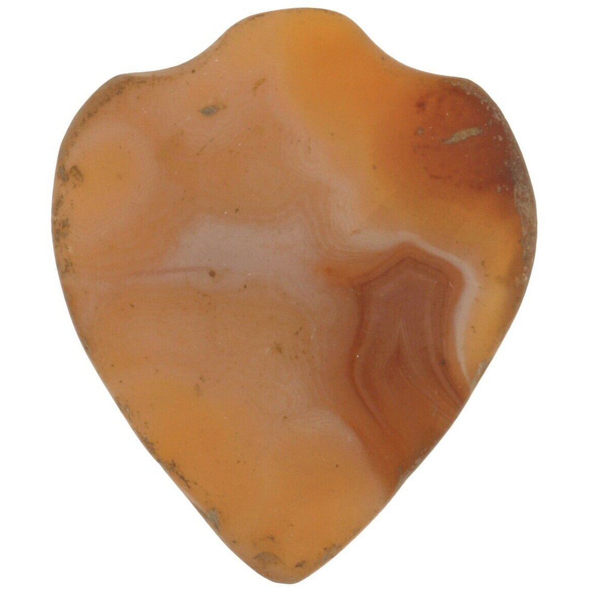 African trade bead antique carnelian Agate stone bead old large pendant heart - Tribalgh