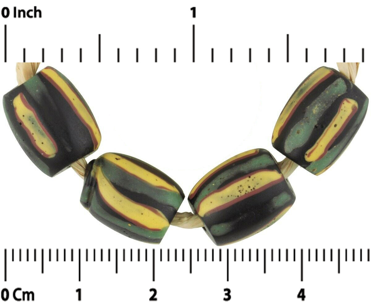 Perle del commercio africano antico vetro avvolto veneziano - Tribalgh