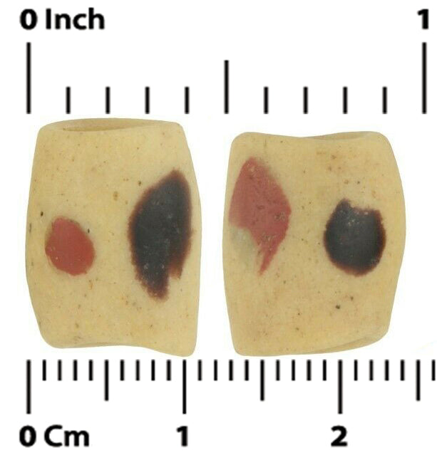 Perle di vetro antico in polvere di Akoso Gioielli cerimoniali Krobo fatti a mano dal commercio africano - Tribalgh