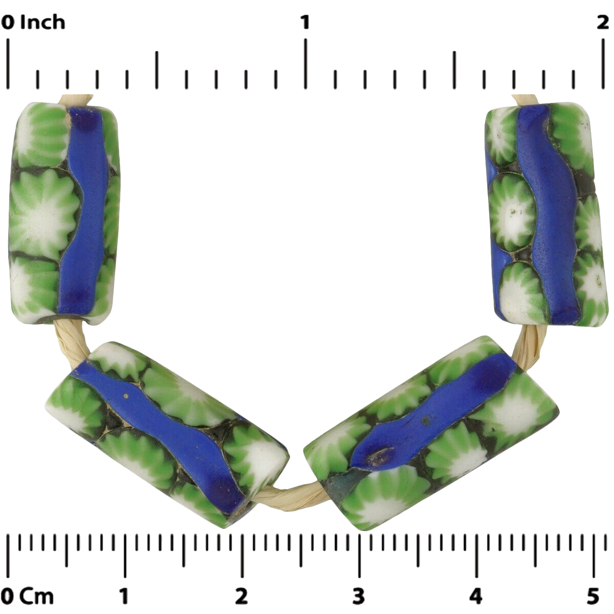 Antike afrikanische Handelsperlen venezianisches Millefiori Muranoglas - Tribalgh