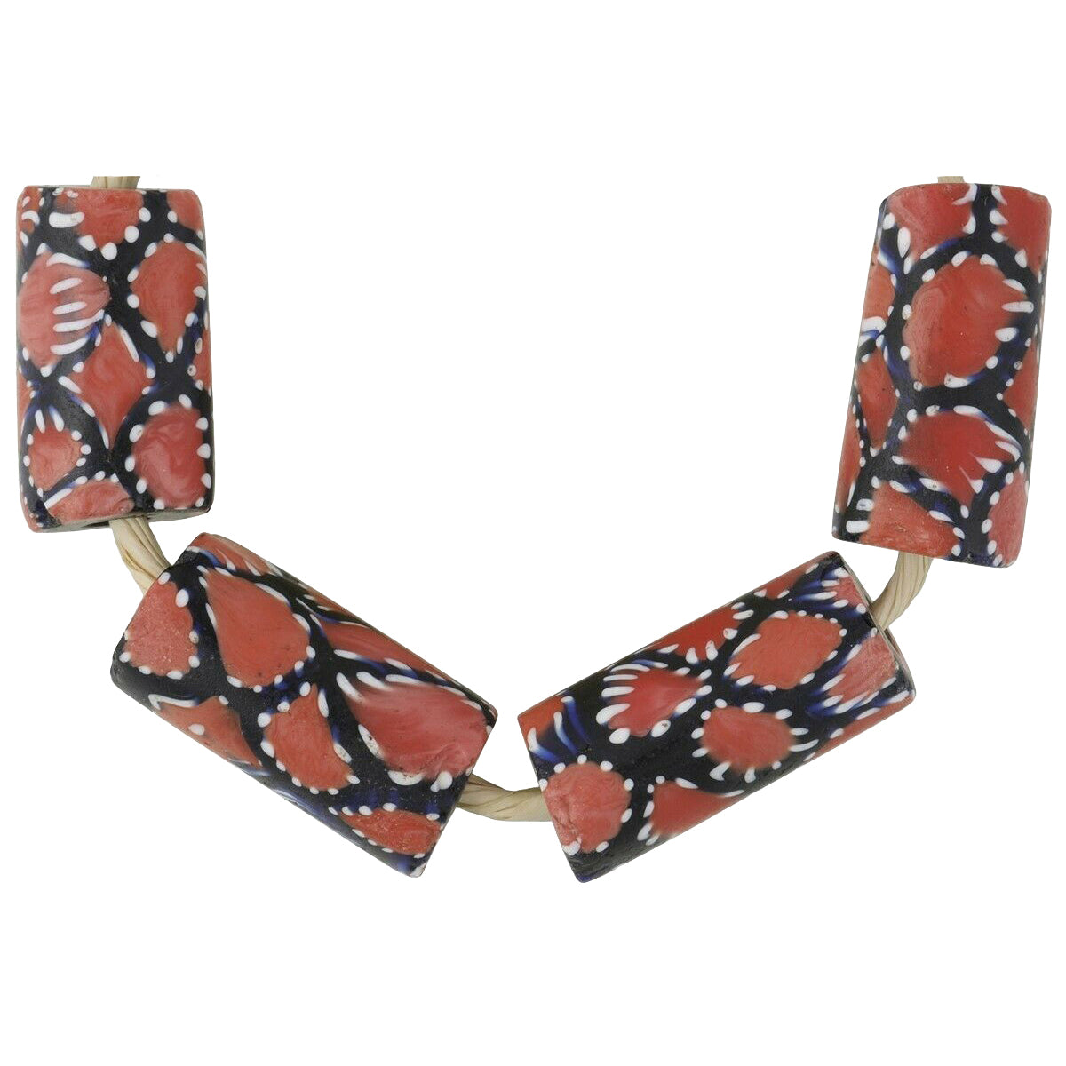 African trade beads antique millefiori Venetian glass Murano mosaic - Tribalgh