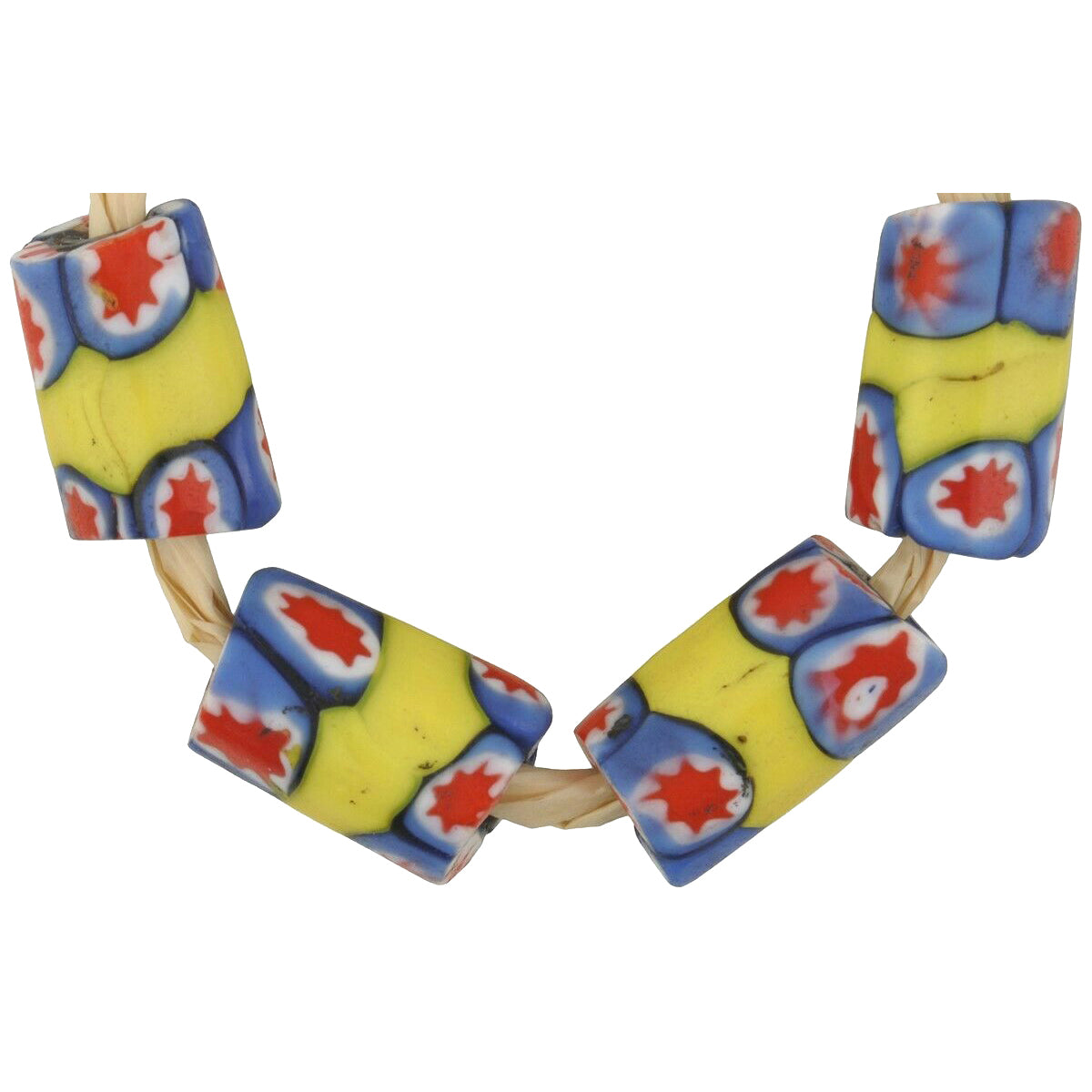 Antique African trade beads old millefiori Venetian glass Murano - Tribalgh