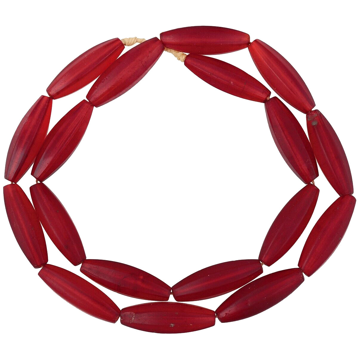 Old beads faceted translucent glass Bohemian Czech African trade - Tribalgh