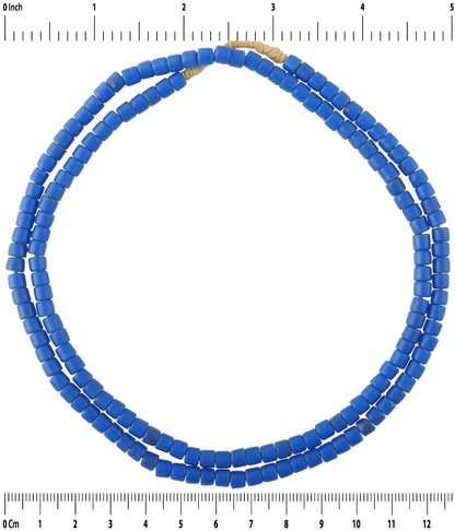 Afrikanische Handelsperlen altböhmische tschechische Glasperlen Fliesenstrang Halskette Ghana - Tribalgh