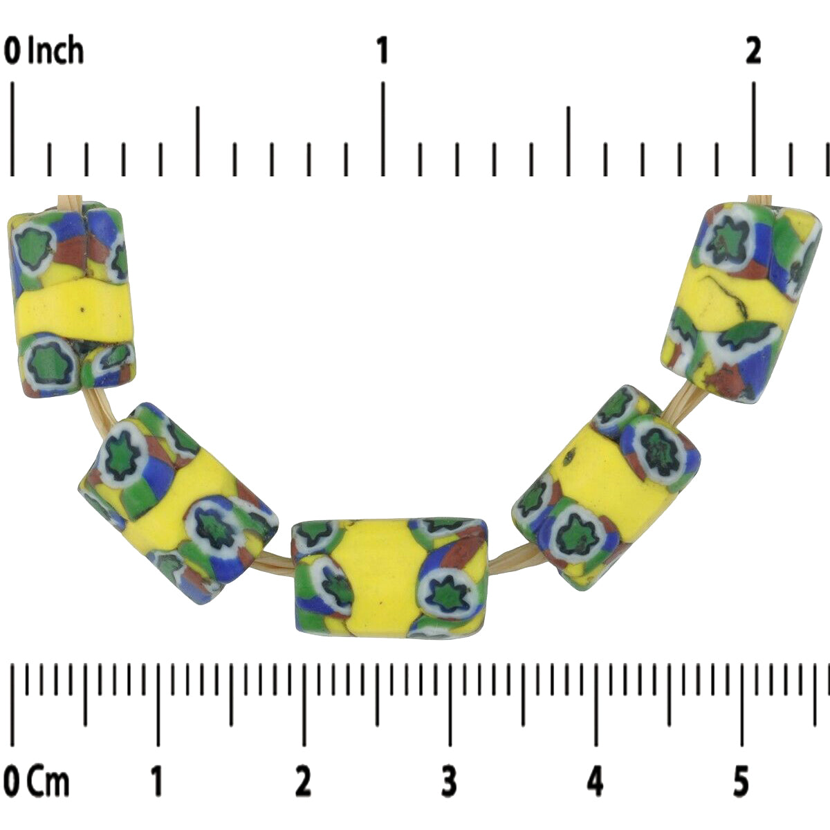 African trade beads antique millefiori Venetian glass Murano mosaic - Tribalgh