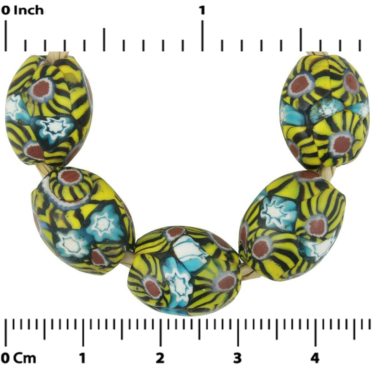 Antique glass beads Millefiori Venetian Murano mosaic African trade - Tribalgh