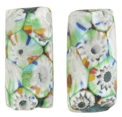 Antike Perlen Venezianisches Millefiori Murano-Mosaikglas Afrikanischer Handel - Tribalgh