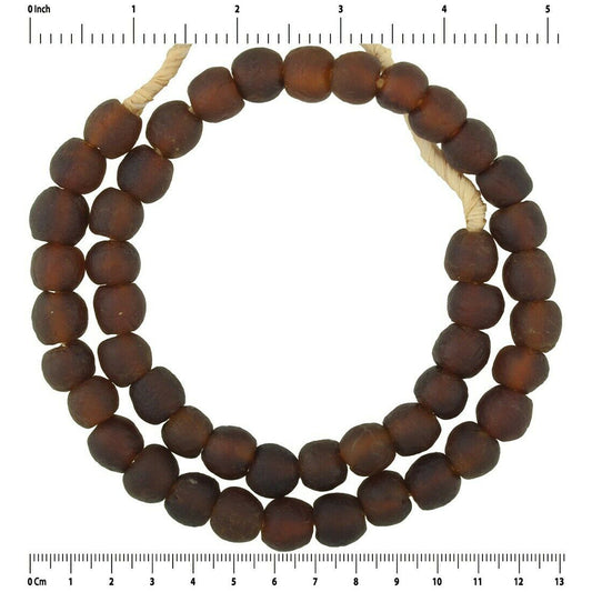 African beads recycled glass powder handmade Krobo African trade translucent - Tribalgh
