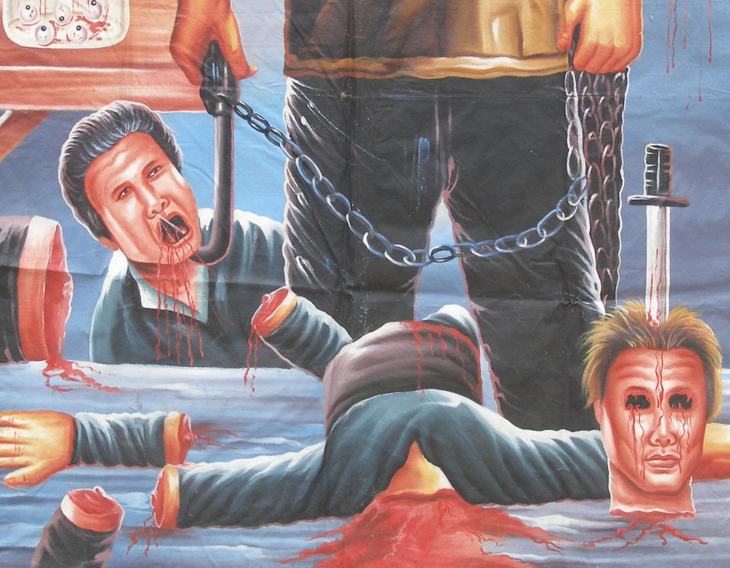 Afrikanisches Ghana Filmplakat SEE NO EVIL handgemalte Wandkunst SD-14475