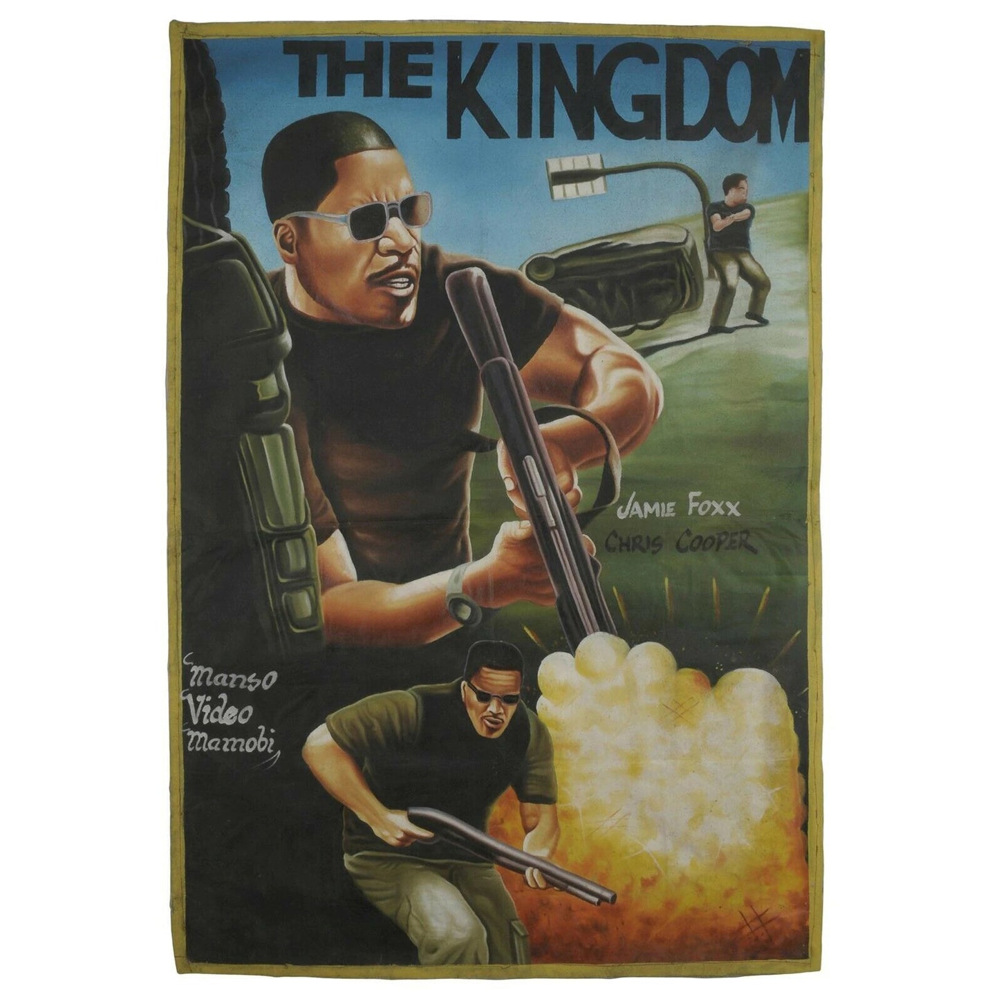 Cartel pintado a mano de la película de Ghana arte africano pared del cine decoración del arte EL REINO - Tribalgh